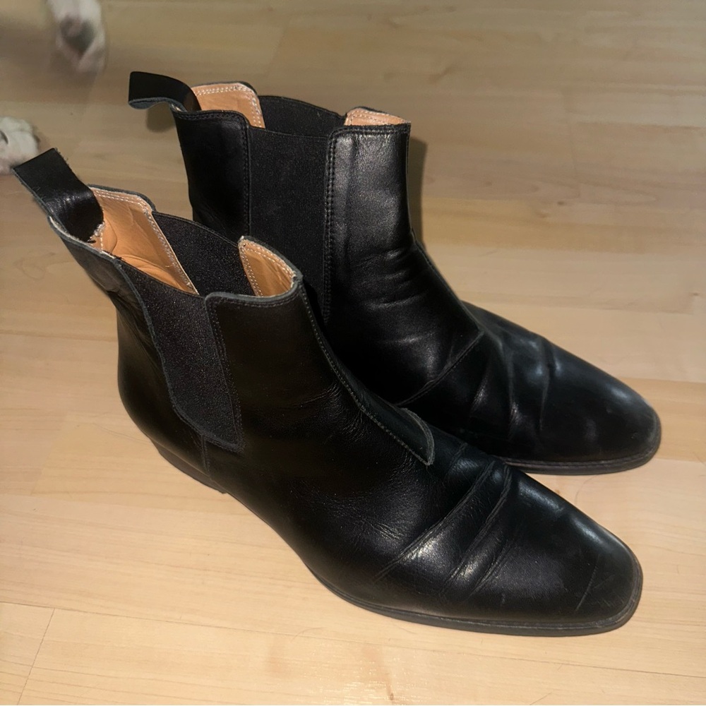 Steve Madden Black Leather Ankle Boots - Picture 4 of 4